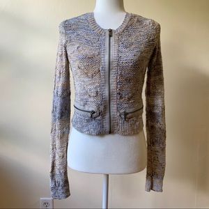 Free People Cropped Knit Jacket Size S